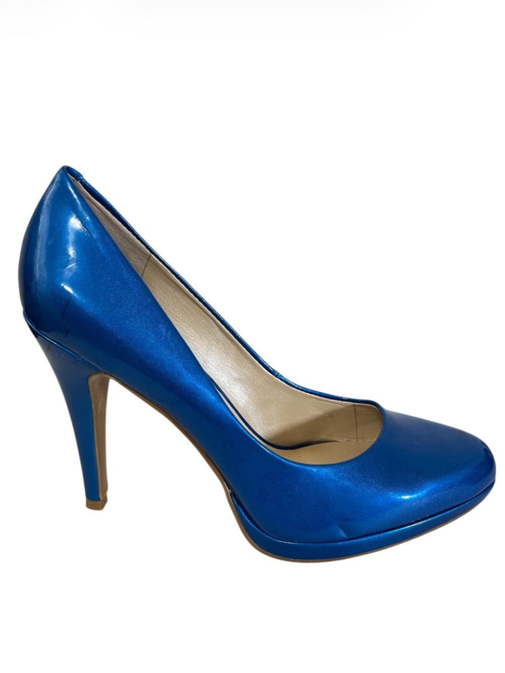 Nine West Patent Leather Blue High Heel Pumps
